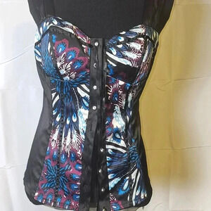 Three Pink Hearts‎ Vintage Y2K Floral Corset